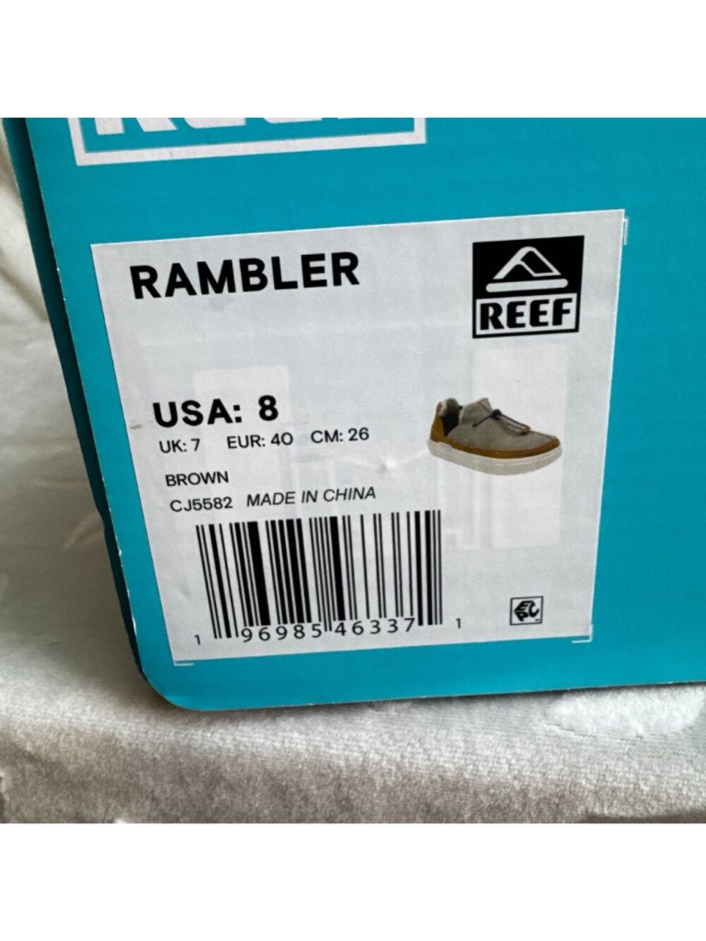 Reef Rambler Mens Suede Slip-On Shoes Sz 8 Brown & Tan Lightweight & Comfortable - Picture 5 of 10